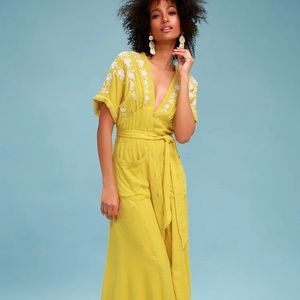 Free people embroidered dress xs